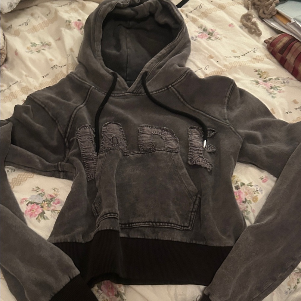 Urban Outfitters Charcoal Cropped Hoodie the perfect hoodie